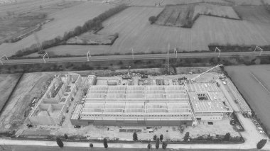 İnşaat İşçileri İnşaat Geliştirme Alanını Hazırlıyor.