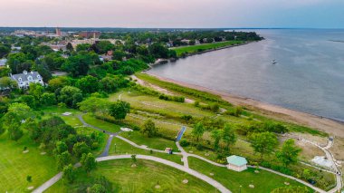 Racine, Wisconsin 'in havadan görünüşü.