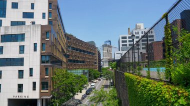 Brooklyn 'deki çarpıcı mimari çeşitli şehir yapılarını ve şehir hayatını vurguluyor.