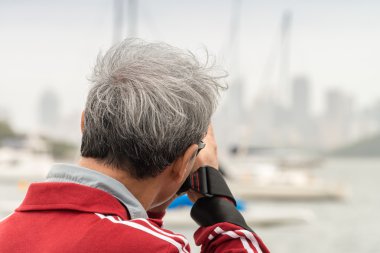 Şehir manzarası fotoğrafçı alarak resmi