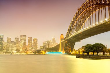 Sydney Harbour gece Panorama