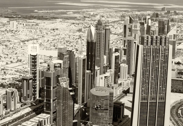 Vista aérea panorâmica da paisagem urbana de Dubai, EAU — Fotografia de Stock