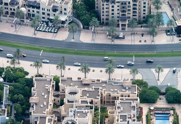 Panoramiczny widok panoramę miasta Dubaj, Zjednoczone Emiraty Arabskie — Zdjęcie stockowe