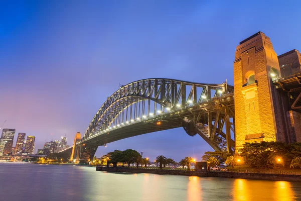 Maravilhoso horizonte noturno de Sydney, Austrália — Fotografia de Stock