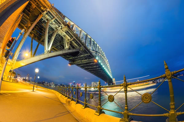 Sydney Harbour Bridge v noci, Austrálie — Stock fotografie