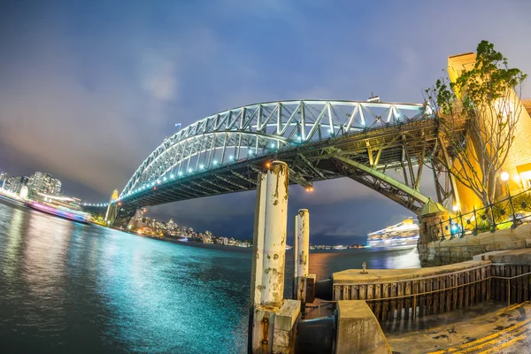 Sydney Harbour Bridge la nuit, Australie — Photo