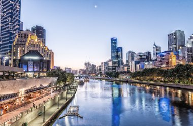 Melbourne, Victoria - Avustralya. Güzel bir şehir manzarası