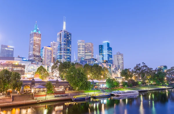 Melbourne, victoria - Australien. Schöne Stadtsilhouette — Stockfoto