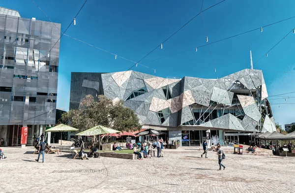 Melbourne, Avustralya - 10 Ekim 2015: İkonik Federasyonu Squar