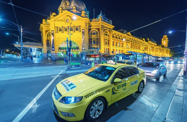 Melbourne, Ausztrália - október 10-én 2015-ig: Taxi Melbourne-be — Stock Fotó