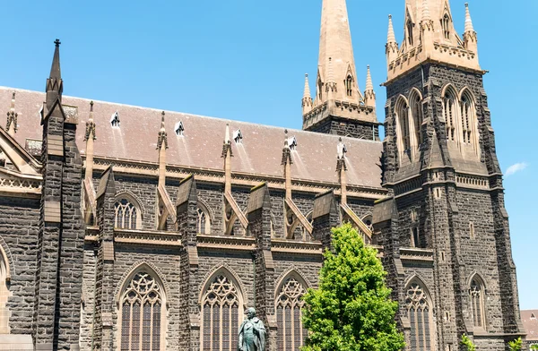 Saint Patrick cathedral the biggest church in Melbourne, Austral — Stock Photo, Image
