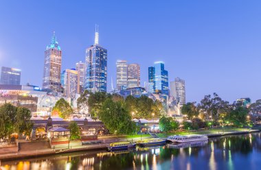 Melbourne, Victoria - Avustralya. Güzel bir şehir manzarası