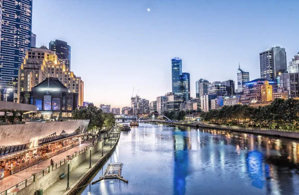 Melbourne, Victoria - Austrálie. Nádherné panorama — Stock fotografie