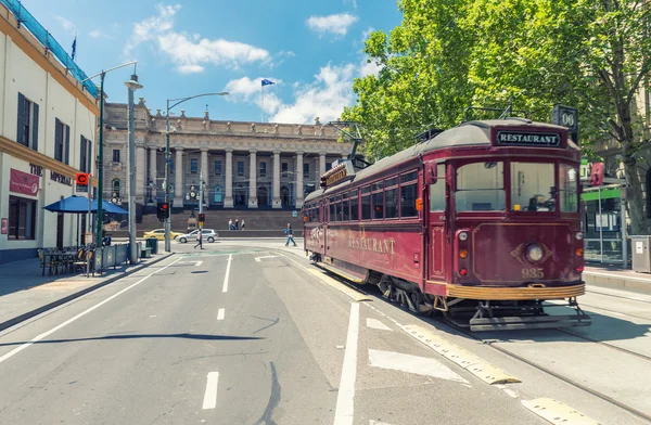 Turistické tramvaje v Melbourne, Austrálie — Stock fotografie