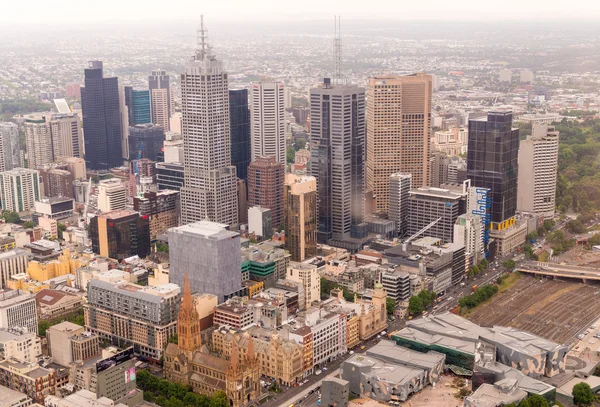 Melbourne şehir panoraması, Avustralya — Stok fotoğraf
