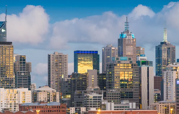 Melbourne cidade skyline, Austrália — Fotografia de Stock