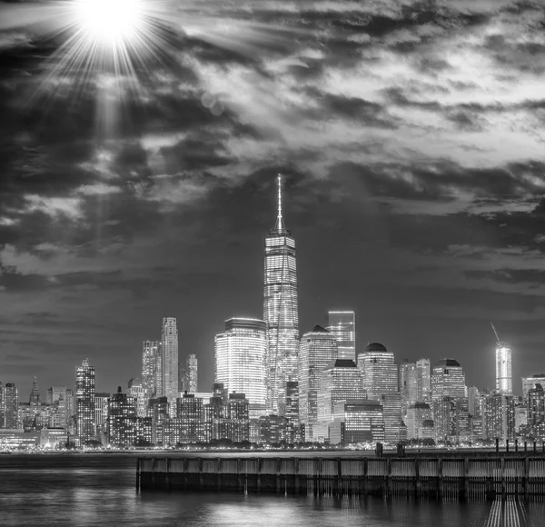 Vista nocturna de Nueva York — Foto de Stock