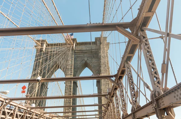 Brooklyn Bridge struktura, Nyc — Stock fotografie