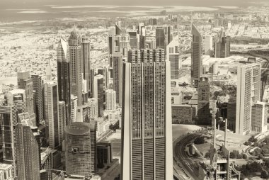 Dubai şehir havadan görünümü