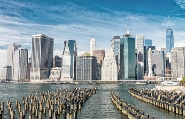 Güzel Manhattan view Brooklyn iskelesinden