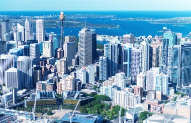 Sydney şehrin havadan görünümü