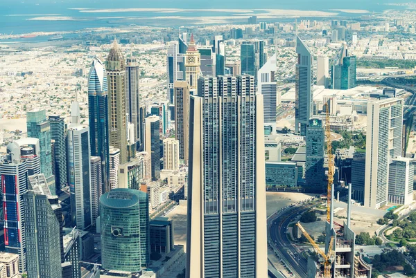 Luchtfoto uitzicht op de stad Dubai — Stockfoto