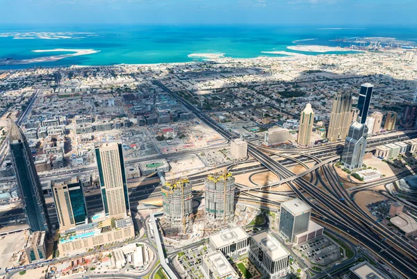 Skyline di Dubai, vista aerea — Foto Stock
