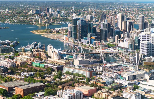 Sydney. Vista de olho de pássaro de helicóptero — Fotografia de Stock