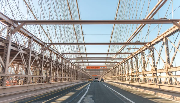 Road of Brooklyn Bridge, New York — Stock Photo, Image