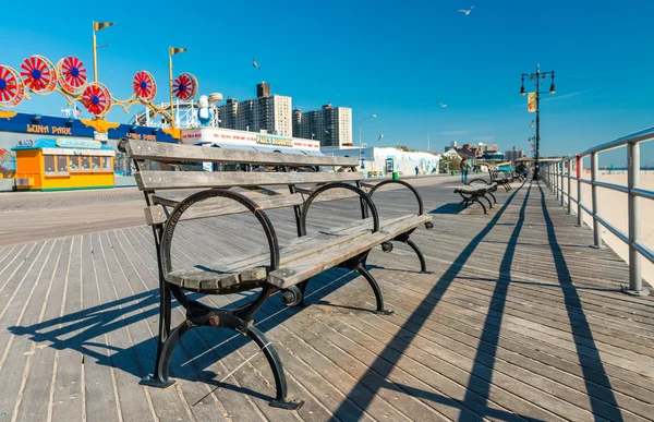Coney Island Boardwalk, Nowy Jork — Zdjęcie stockowe
