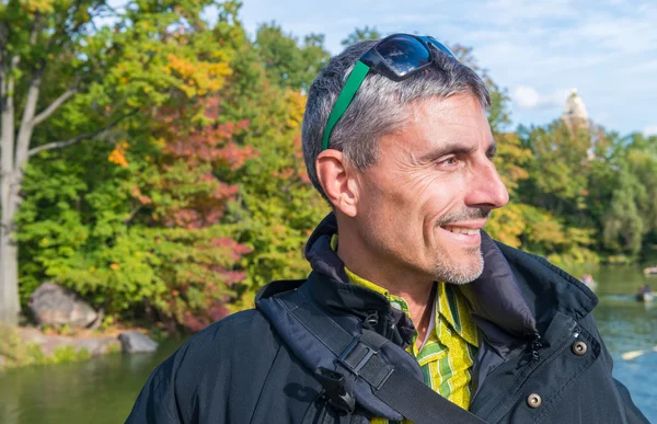 Male in Central Park, New York — Stock Photo, Image