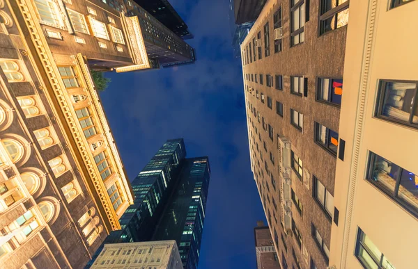 Amazing skyline of New York at night. — Stock Photo, Image