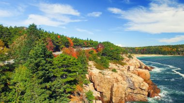 panoramic view of Acadia National Park clipart