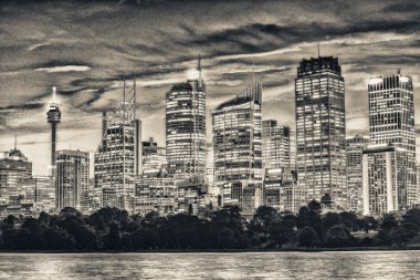 Harika gece manzarası, Sydney, Avustralya