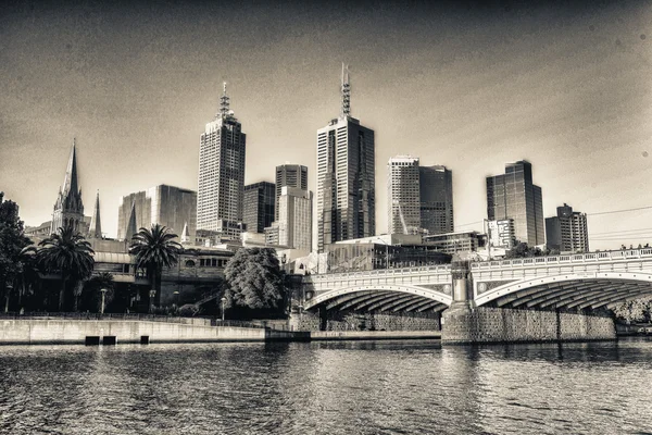 Horizonte de Melbourne, Victoria - Austrália — Fotografia de Stock