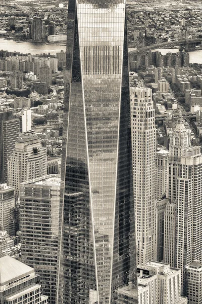 Lower Manhattan vista elicottero — Foto Stock