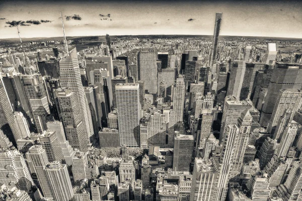 Ciudad rascacielos vista aérea — Foto de Stock