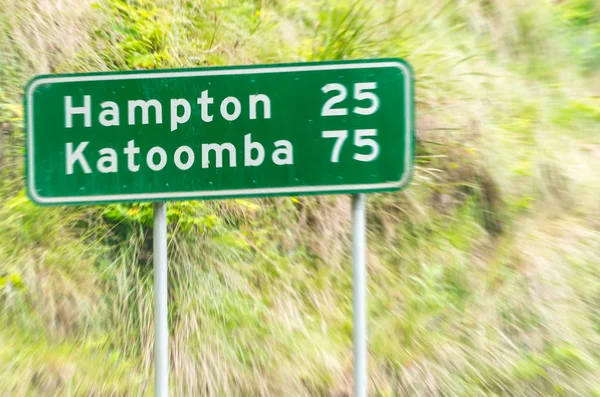 Hampton - Katoomba vägskylt, Australien — Stockfoto