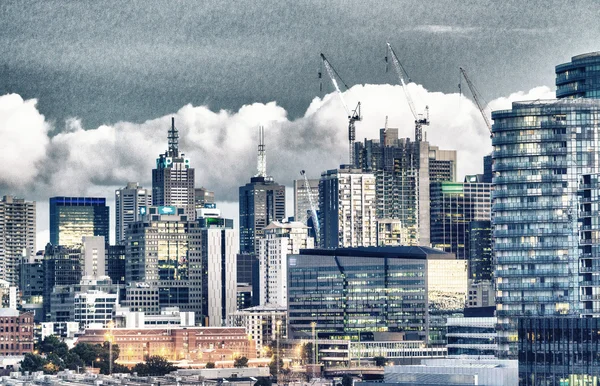 Panorama Melbourne, Victoria - Austrálie — Stock fotografie
