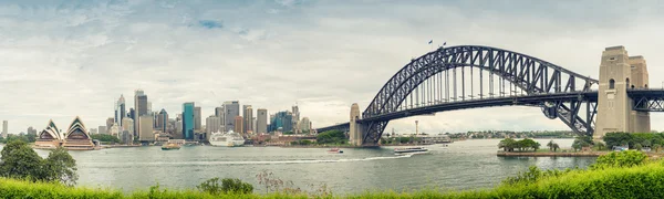 Wunderbarer hafen von sydney, panoramablick — Stockfoto