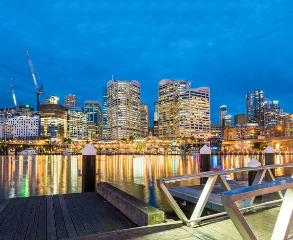 Ljusen från Darling Harbour, Sydney — Stockfoto