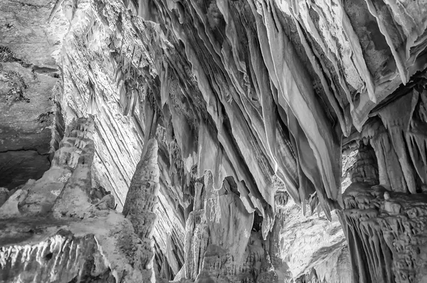 Siyah Beyaz görünümü Jenolan mağaraları, Avustralya — Stok fotoğraf