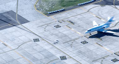 Küçük uçak için hazırlanıyor çıkar