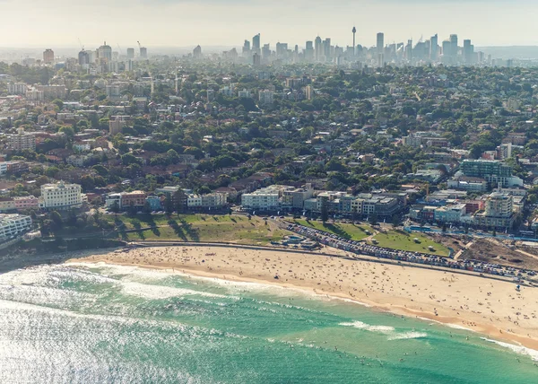 Bondi Beach panorama på Sydney — Stockfoto