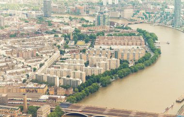 Londra, İngiltere 'nin muhteşem hava manzarası.
