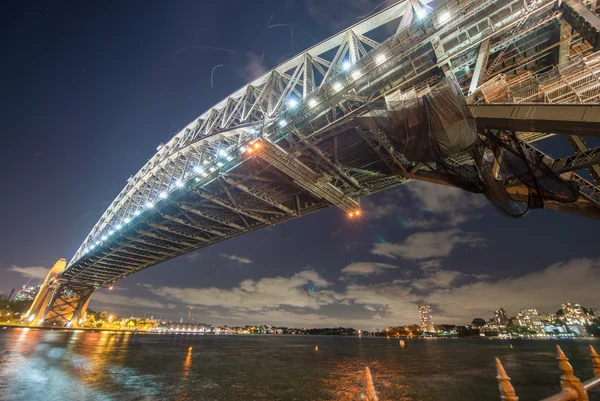 Harbour Bridge vista noturna em Sydney — Fotografia de Stock