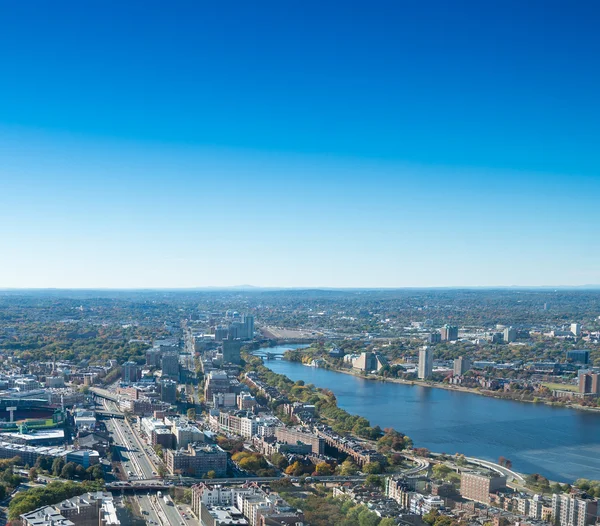 Letecký pohled na panorama Bostonu — Stock fotografie