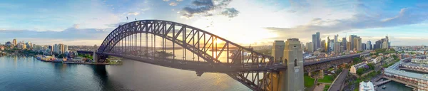 悉尼港的 360 度鸟瞰全景图 — 图库照片