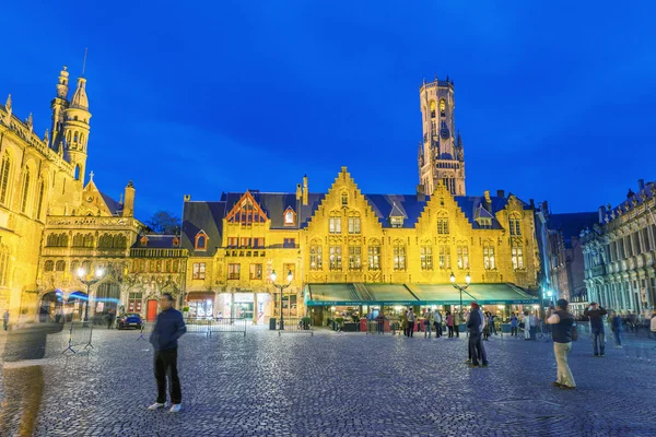 Plaza Grote Markt en Brujas — Foto de Stock