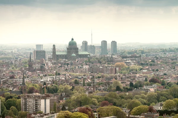 Bruselas, vista aérea con edificios de la ciudad — Foto de Stock